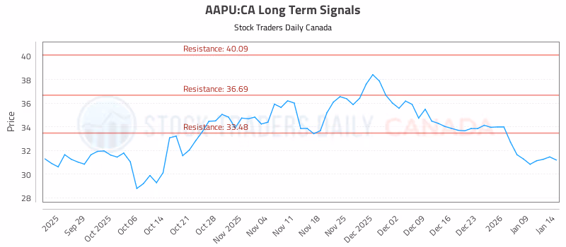 Stock Chart for AAPU:CA