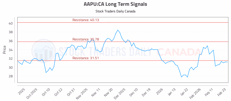 Stock Chart for AAPU:CA