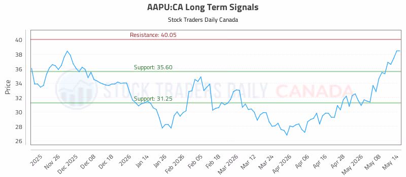 Stock Chart for AAPU:CA
