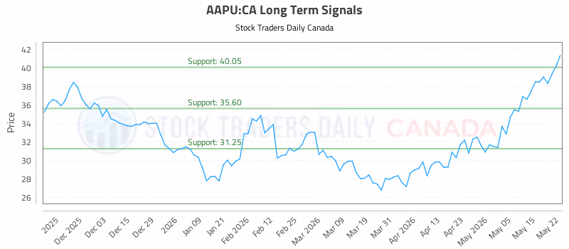 Stock Chart for AAPU:CA
