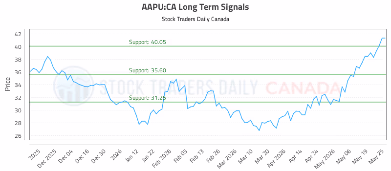Stock Chart for AAPU:CA