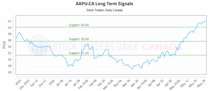 Stock Chart for AAPU:CA