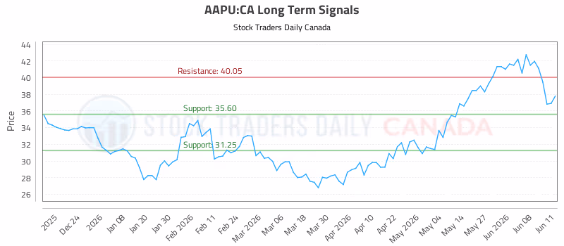 Stock Chart for AAPU:CA