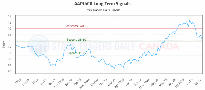 Stock Chart for AAPU:CA