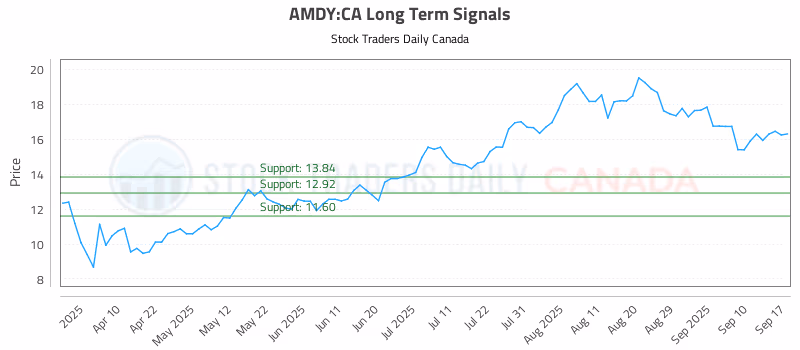 Stock Chart for AMDY:CA