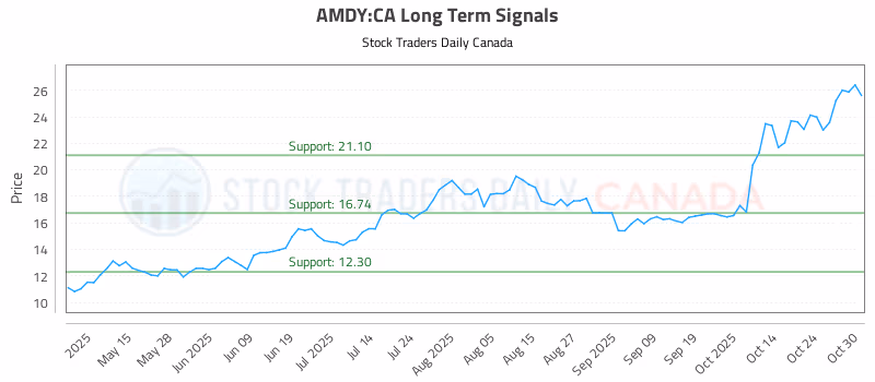 Stock Chart for AMDY:CA