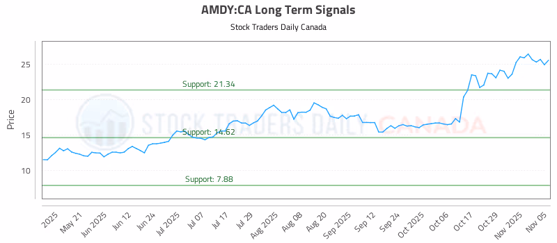 Stock Chart for AMDY:CA