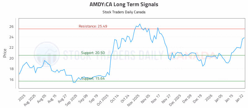 Stock Chart for AMDY:CA