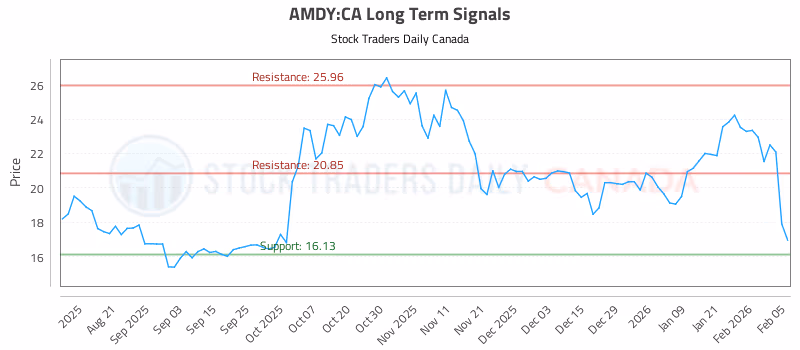 Stock Chart for AMDY:CA