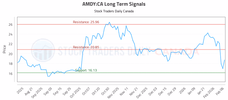Stock Chart for AMDY:CA