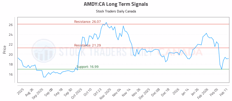 Stock Chart for AMDY:CA