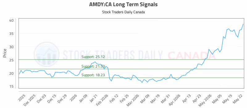 Stock Chart for AMDY:CA
