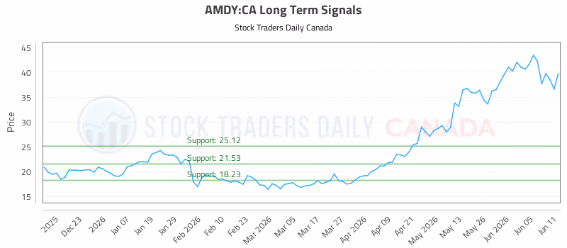Stock Chart for AMDY:CA