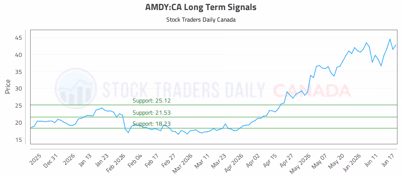 Stock Chart for AMDY:CA