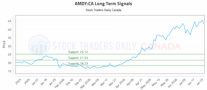Stock Chart for AMDY:CA