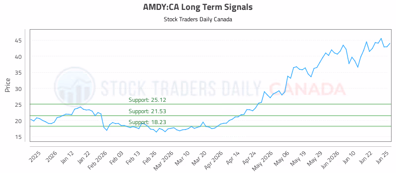 Stock Chart for AMDY:CA