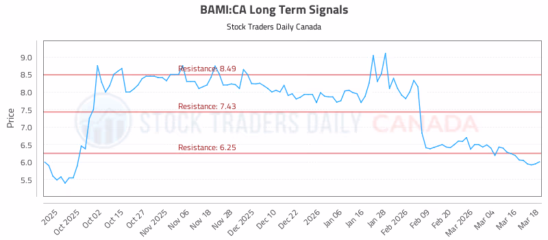 Stock Chart for BAMI:CA