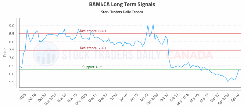 Stock Chart for BAMI:CA