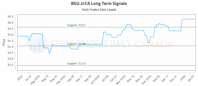 Stock Chart for BGU.U:CA