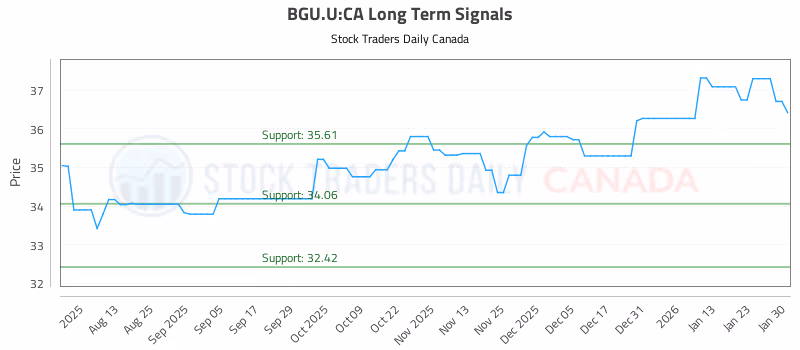 Stock Chart for BGU.U:CA