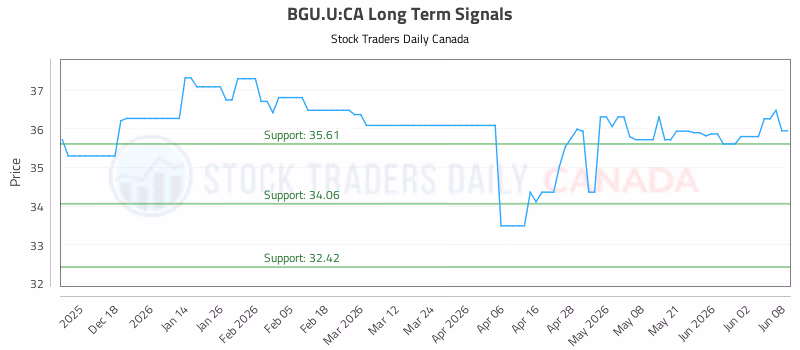 Stock Chart for BGU.U:CA