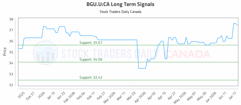 Stock Chart for BGU.U:CA