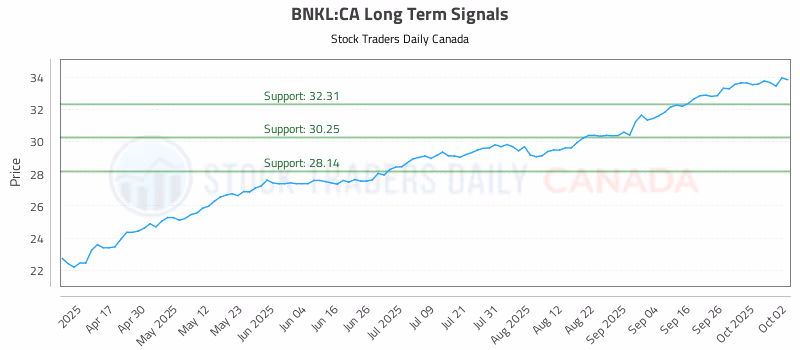 Stock Chart for BNKL:CA