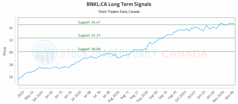 Stock Chart for BNKL:CA