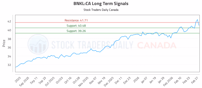 Stock Chart for BNKL:CA