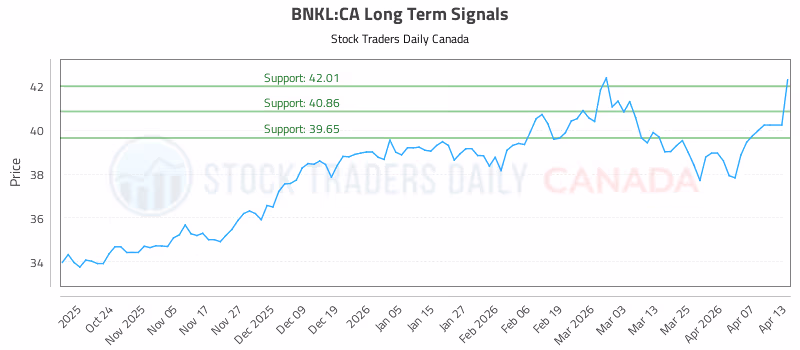Stock Chart for BNKL:CA