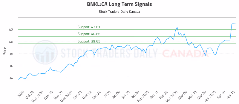 Stock Chart for BNKL:CA