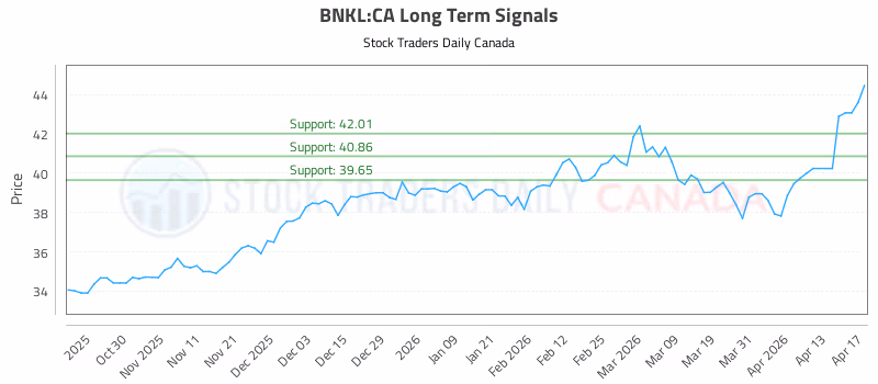 Stock Chart for BNKL:CA