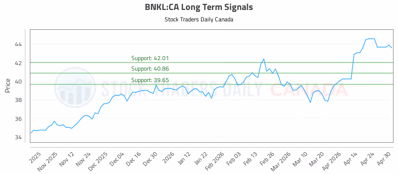 Stock Chart for BNKL:CA