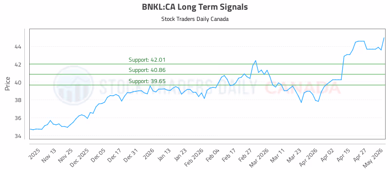 Stock Chart for BNKL:CA