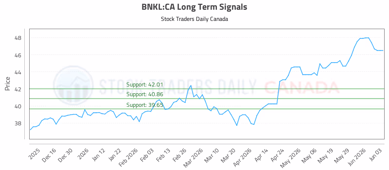 Stock Chart for BNKL:CA