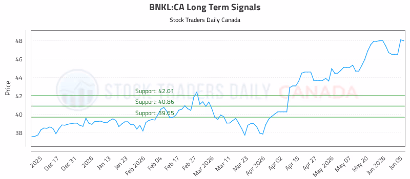 Stock Chart for BNKL:CA
