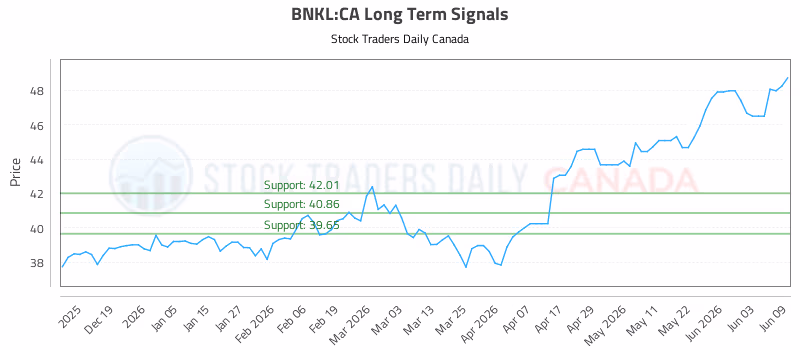 Stock Chart for BNKL:CA