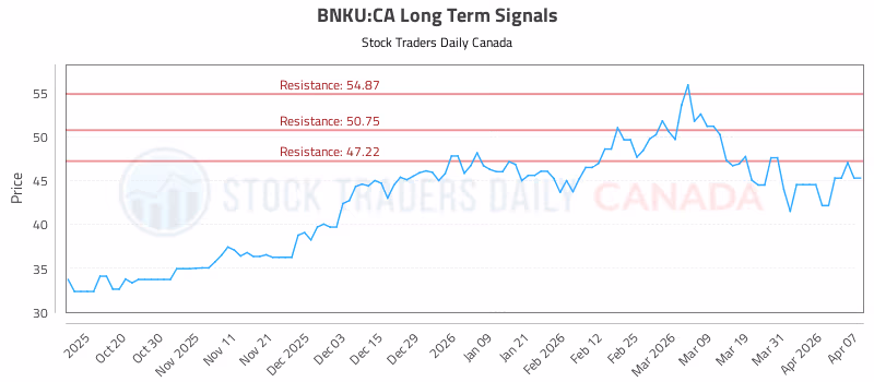 Stock Chart for BNKU:CA