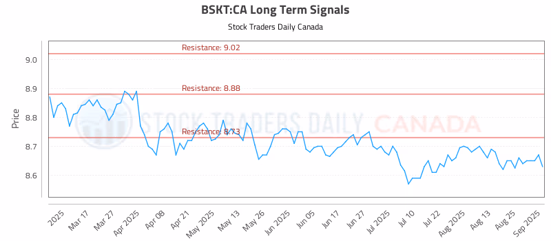 Stock Chart for BSKT:CA