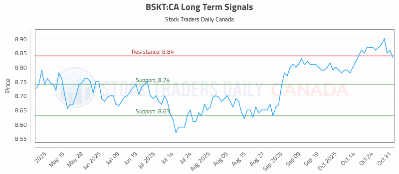 Stock Chart for BSKT:CA