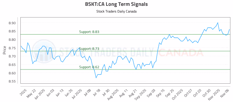 Stock Chart for BSKT:CA