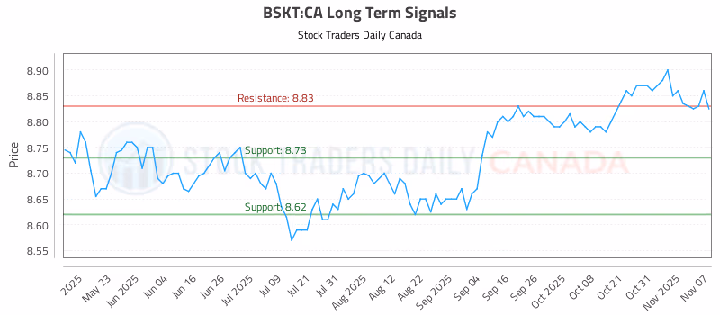 Stock Chart for BSKT:CA