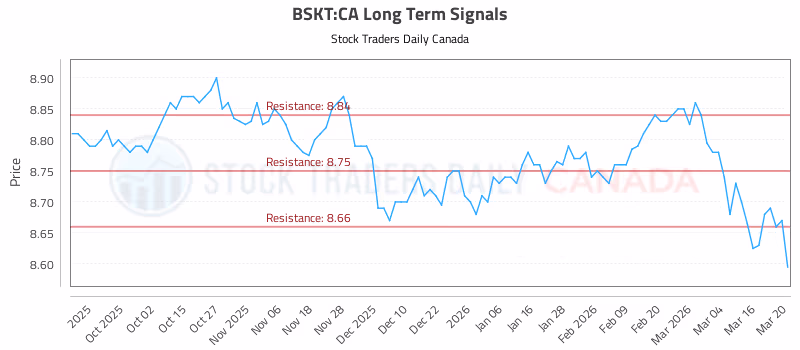 Stock Chart for BSKT:CA