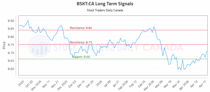 Stock Chart for BSKT:CA