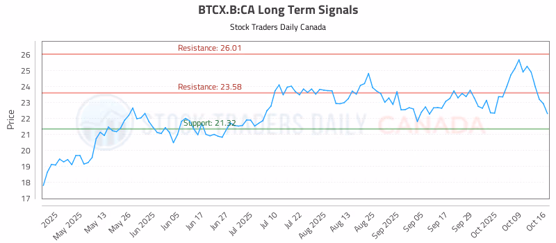 Stock Chart for BTCX.B:CA