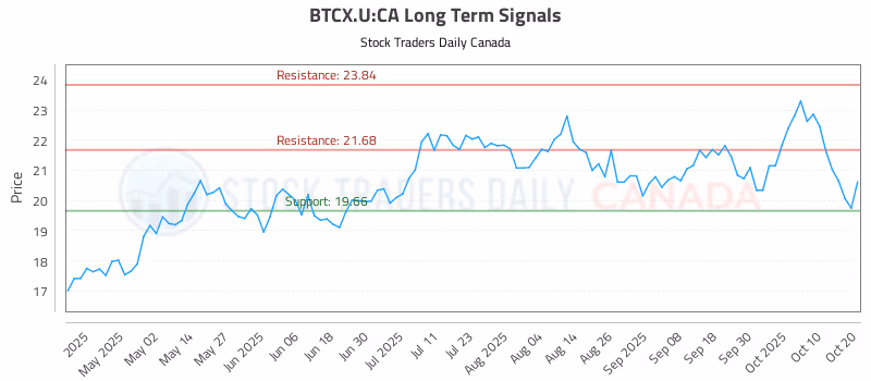 Stock Chart for BTCX.U:CA