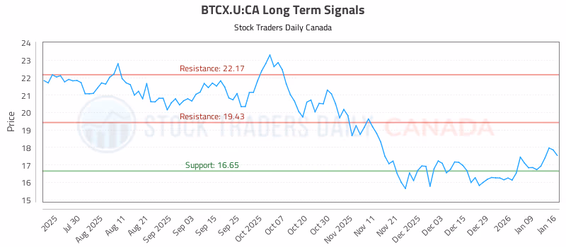 Stock Chart for BTCX.U:CA