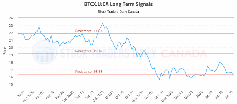Stock Chart for BTCX.U:CA