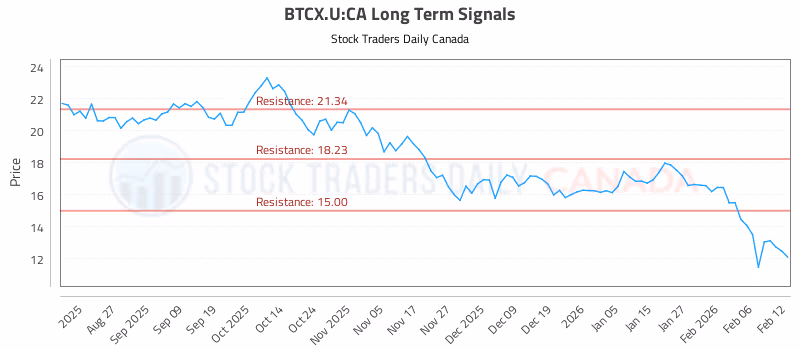 Stock Chart for BTCX.U:CA