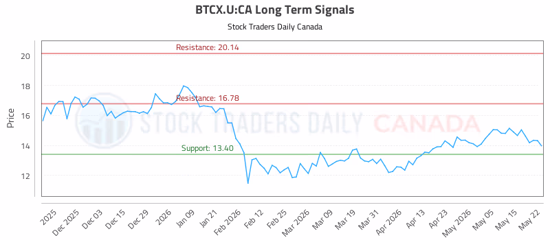 Stock Chart for BTCX.U:CA
